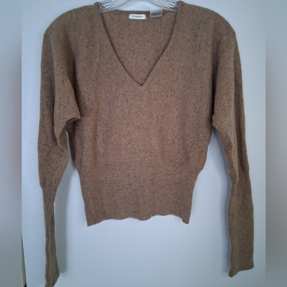 Co-Operative Brown Speckled V-Neck Sweater